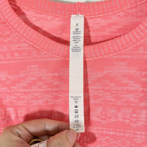 Lululemon Rest Less Pullover Heathered Electric Coral 8 Long Sleeves Top - Picture 3 of 8